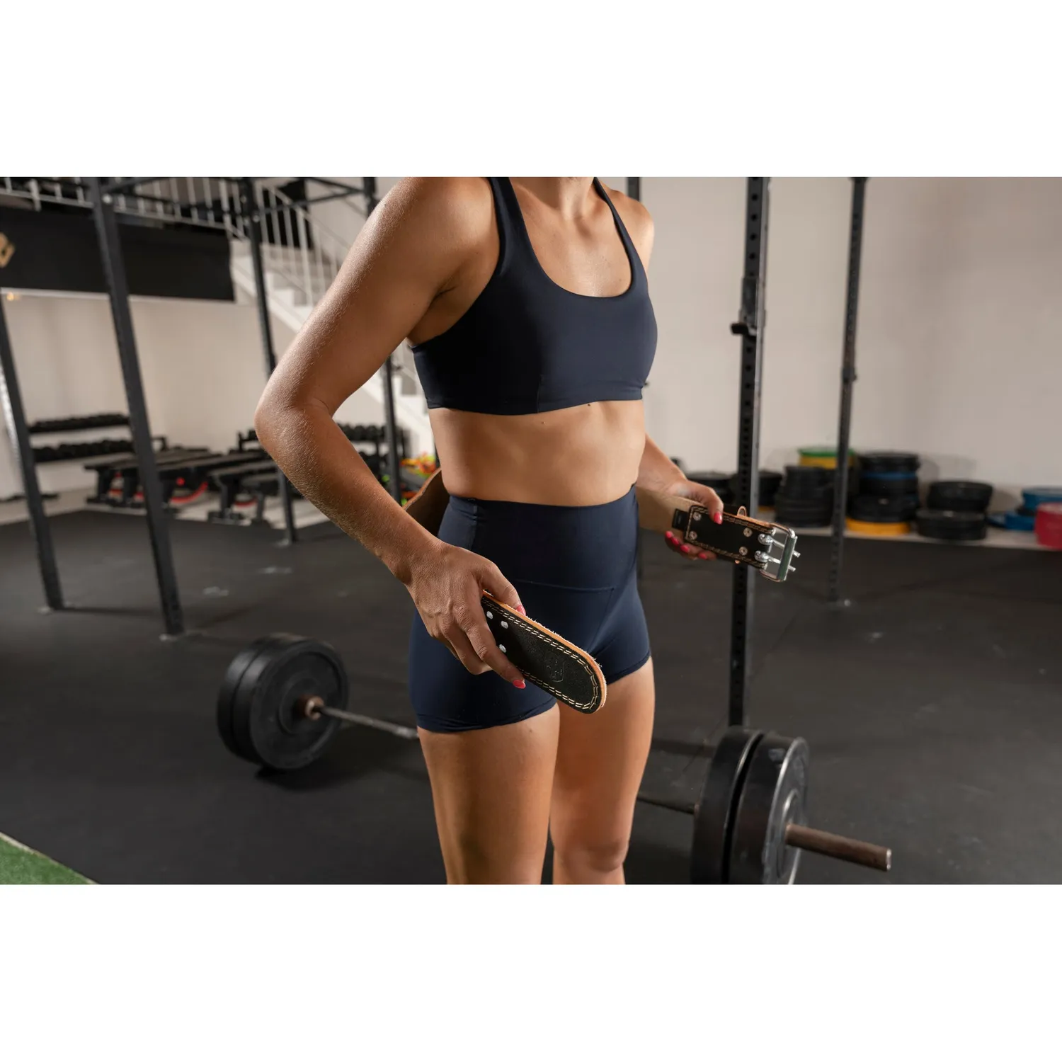 Harbinger 4" Padded 2.0 ceinture musculation cuir noire rembourrée