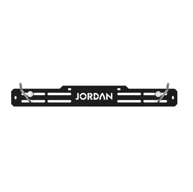 Jordan Fitness Adjustable porte-tapis gym mural Noir largeur réglable