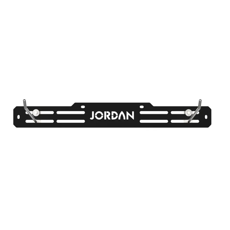 Jordan Fitness Adjustable porte-tapis gym mural Noir largeur réglable