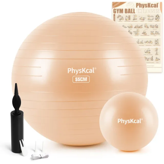 PhysKcal ballon de gym beige S 48-55 cm anti-éclatement