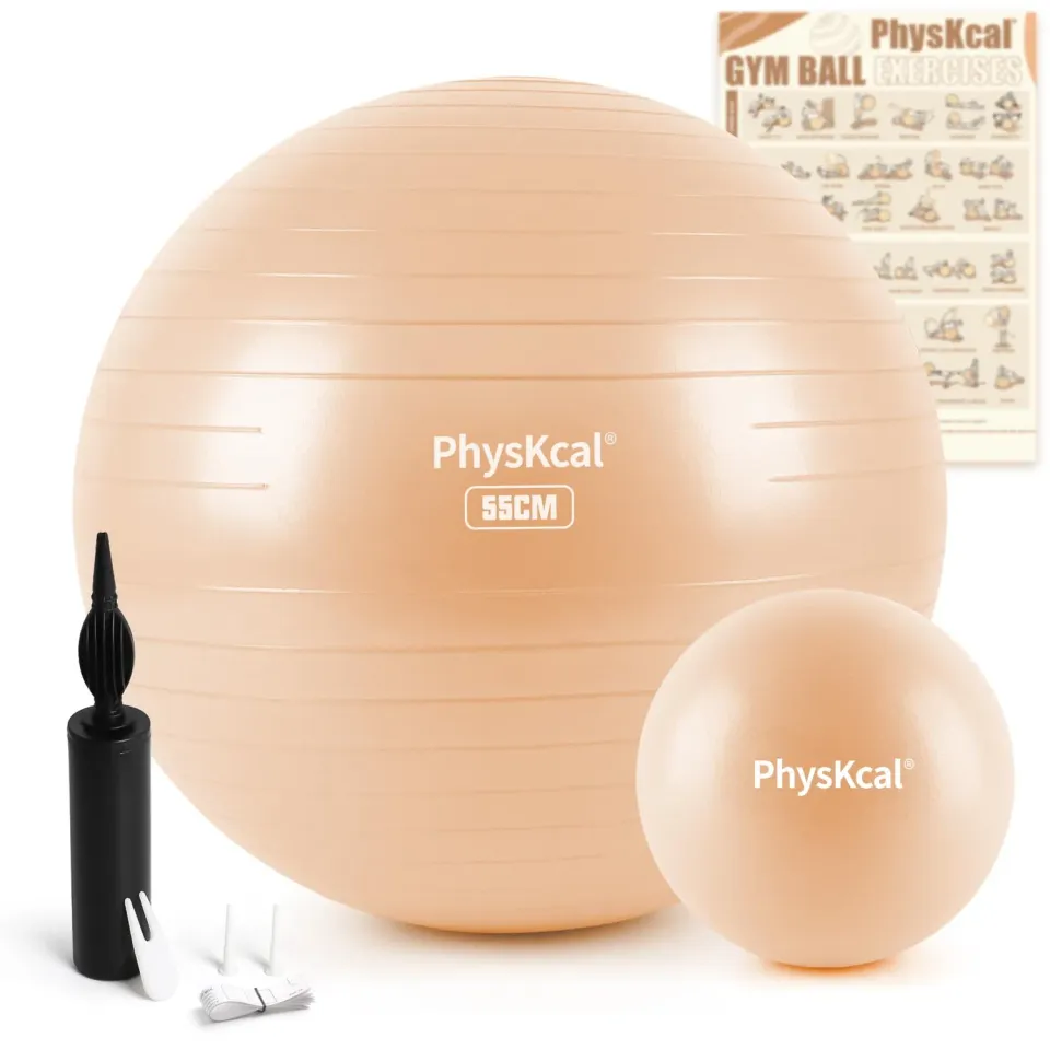 PhysKcal ballon de gym beige S 48-55 cm anti-éclatement