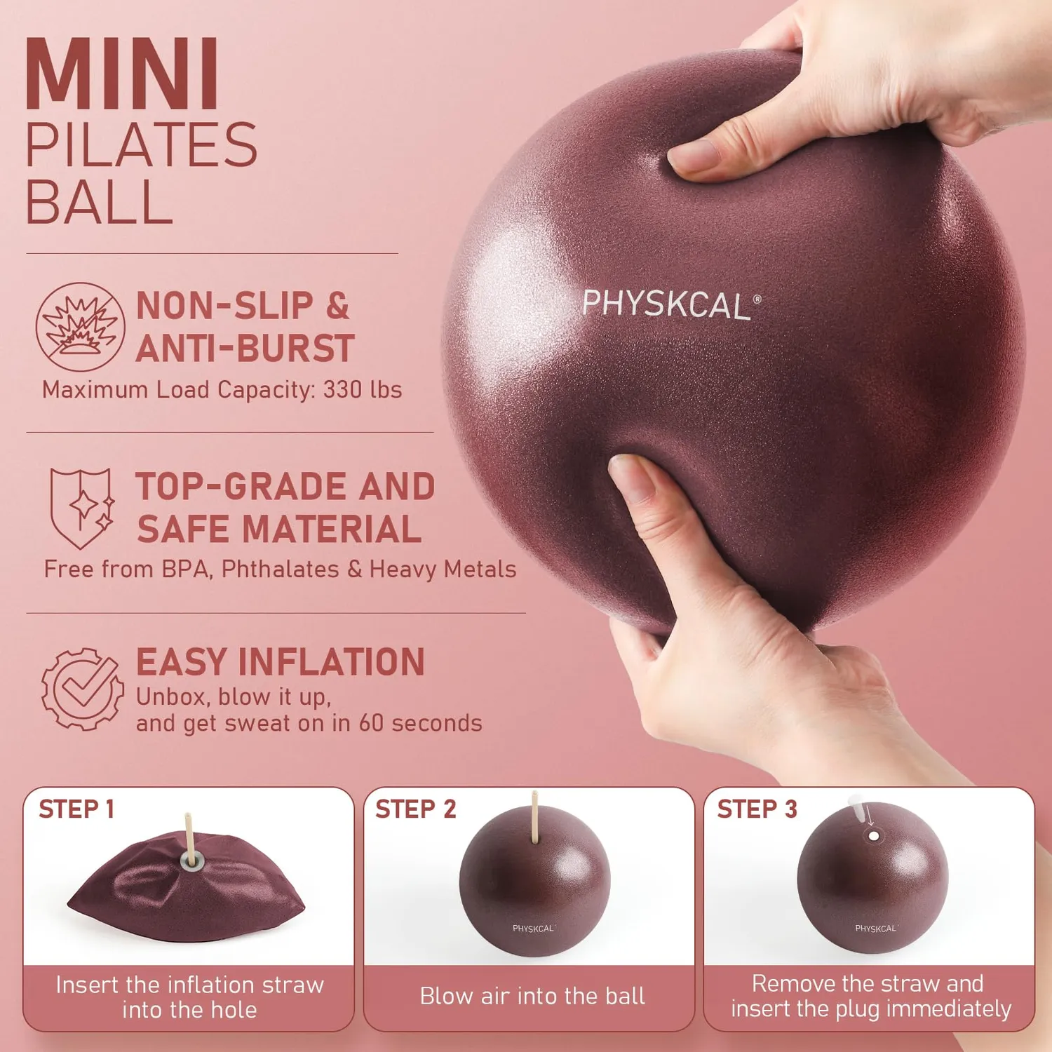 PhysKcal Kit Pilates Anneau Balle Bandes Complet