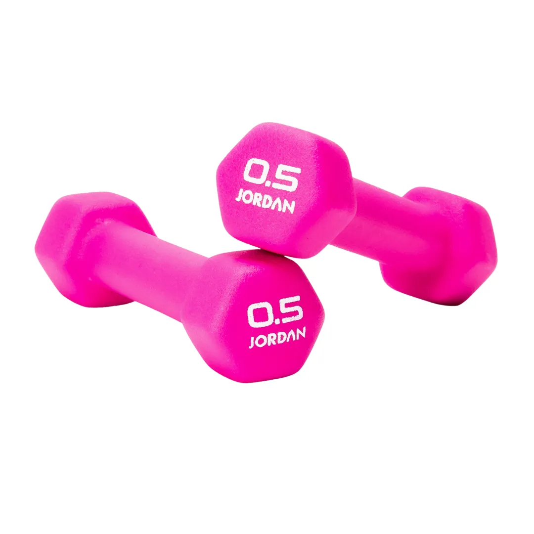 Jordan Neoprene Haltère studio paire 0,5kg rose