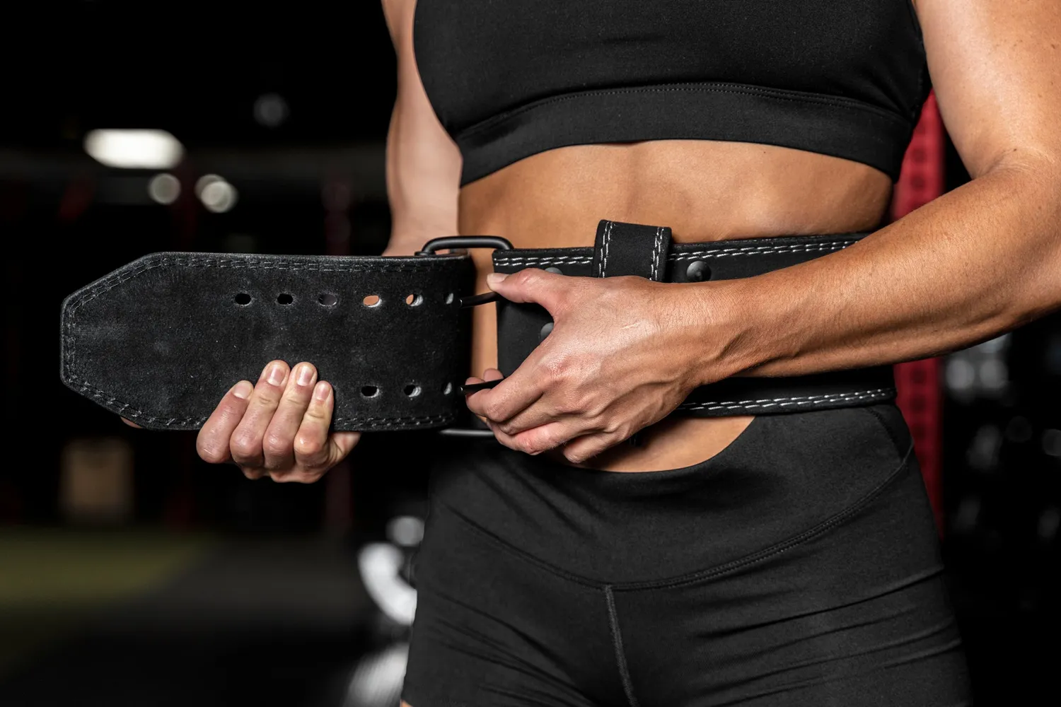 Harbinger Powerlifting Belt ceinture cuir 10 mm noire rigide