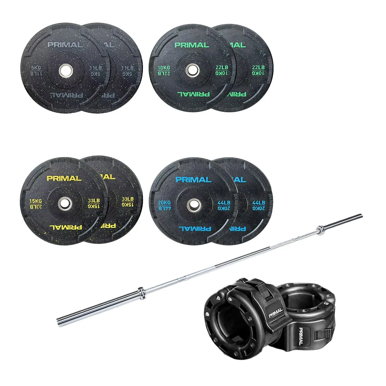Primal V2 Hi-Temp Set bumpers 100kg grain caoutchouc
