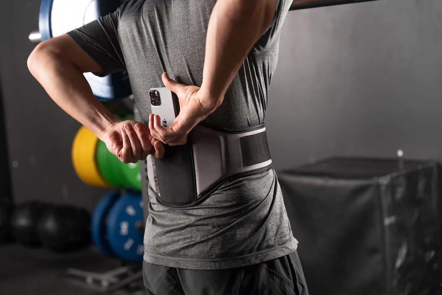 Harbinger FirmFit Contour Ceinture nylon musculation gris