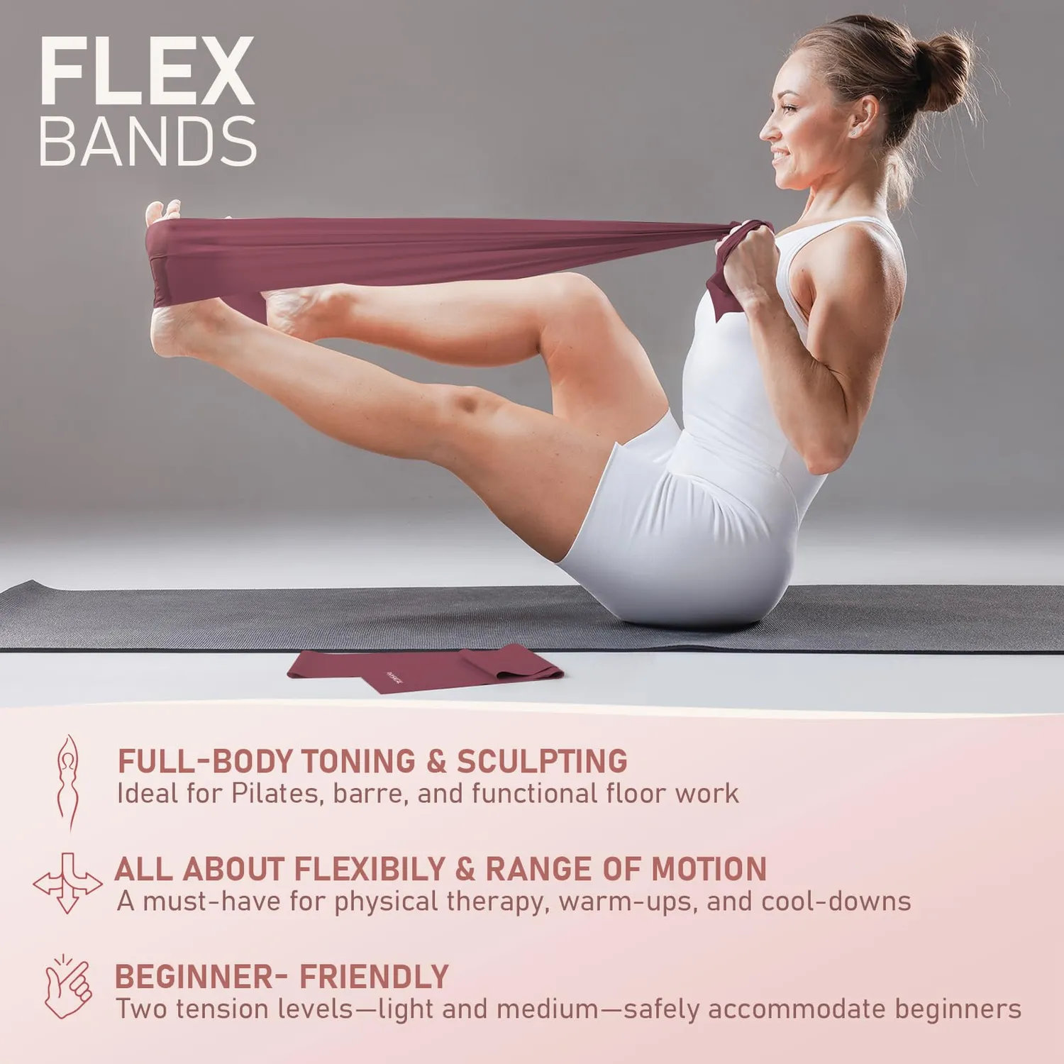 PhysKcal Kit Pilates Anneau Balle Bandes Complet