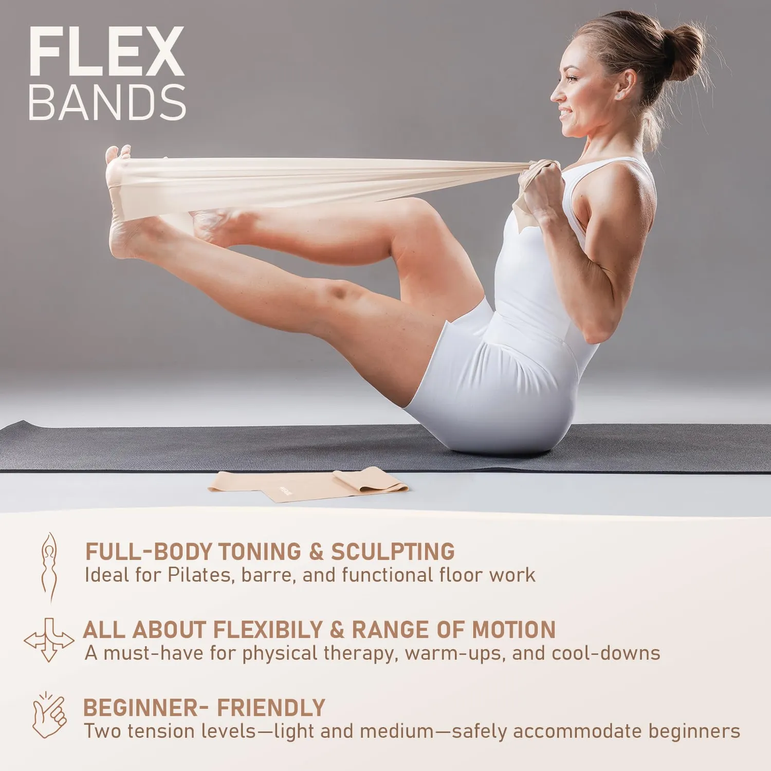 PhysKcal kit pilates beige nude 38 cm 7 pièces