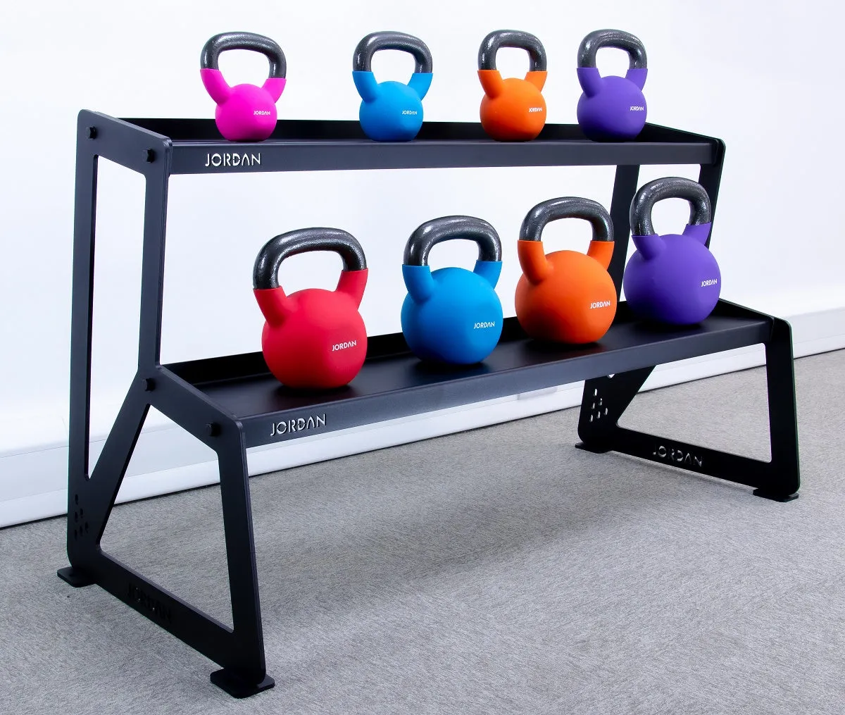 Jordan Fitness rack kettlebells 12 places noir acier