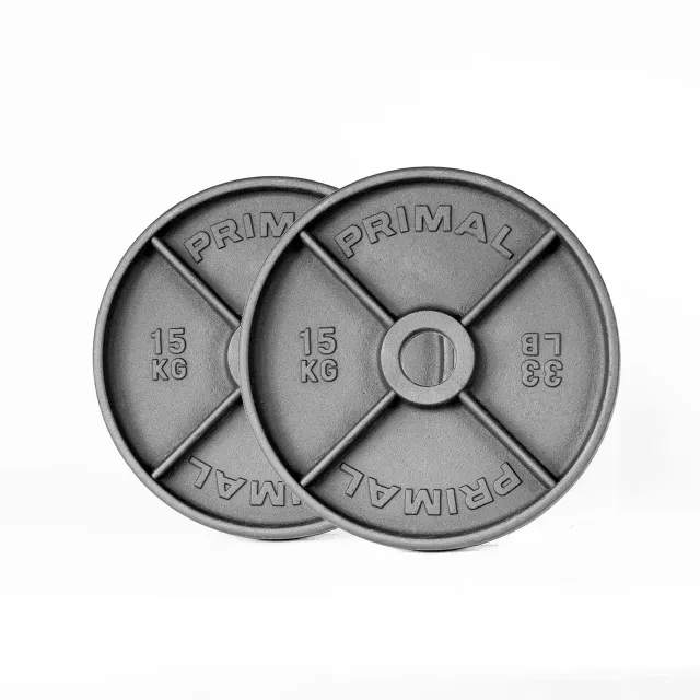 Primal Strength Deep Dish disque olympique 15kg paire fonte