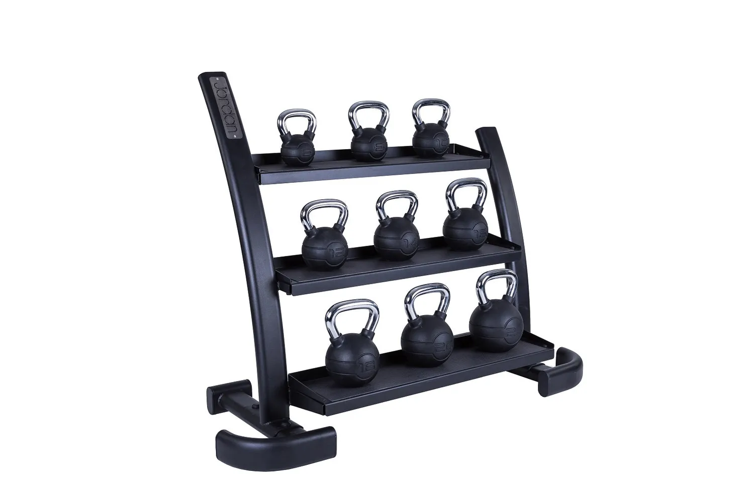 Jordan Fitness rack à kettlebells 3 niveaux noir 15 places