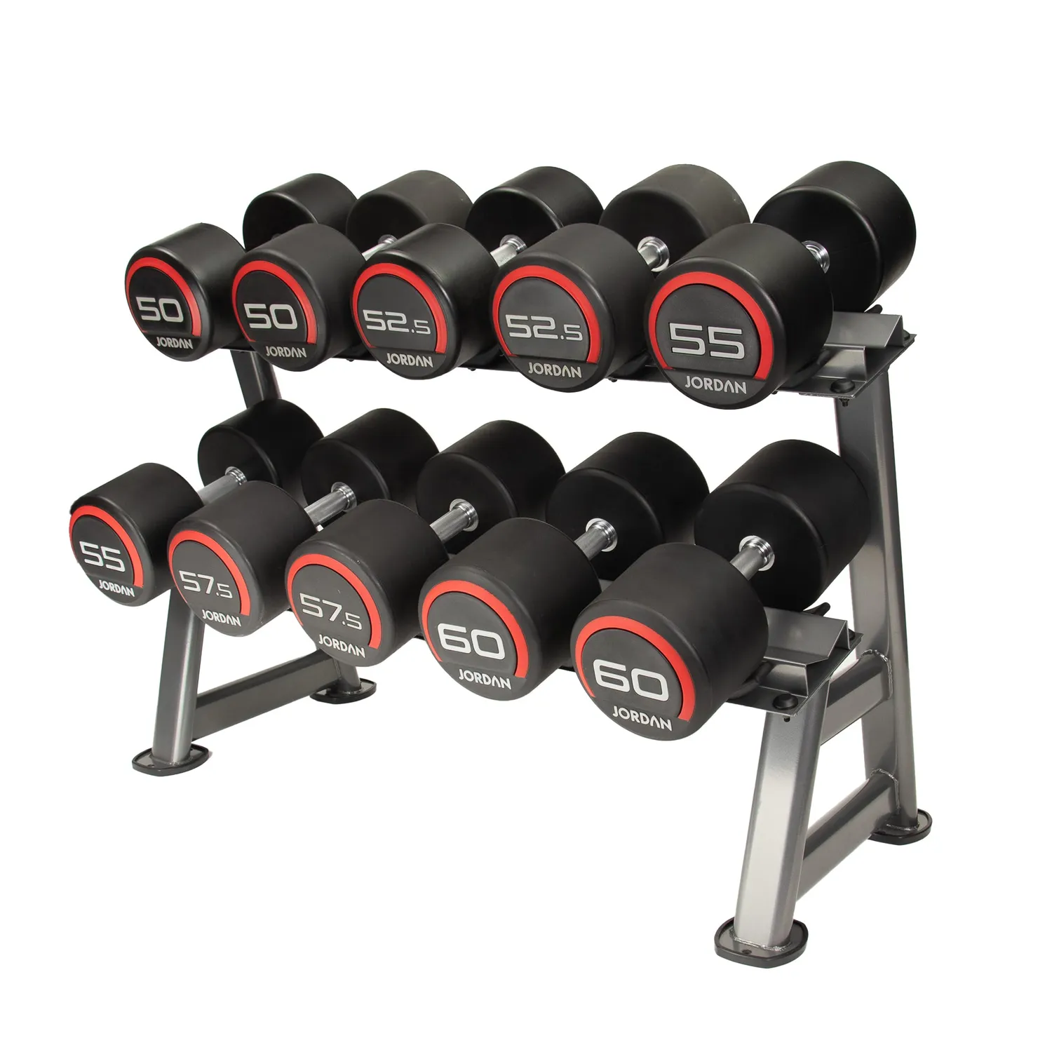 Jordan Rack Haltères 5 Paires 2 Niveaux Noir Acier