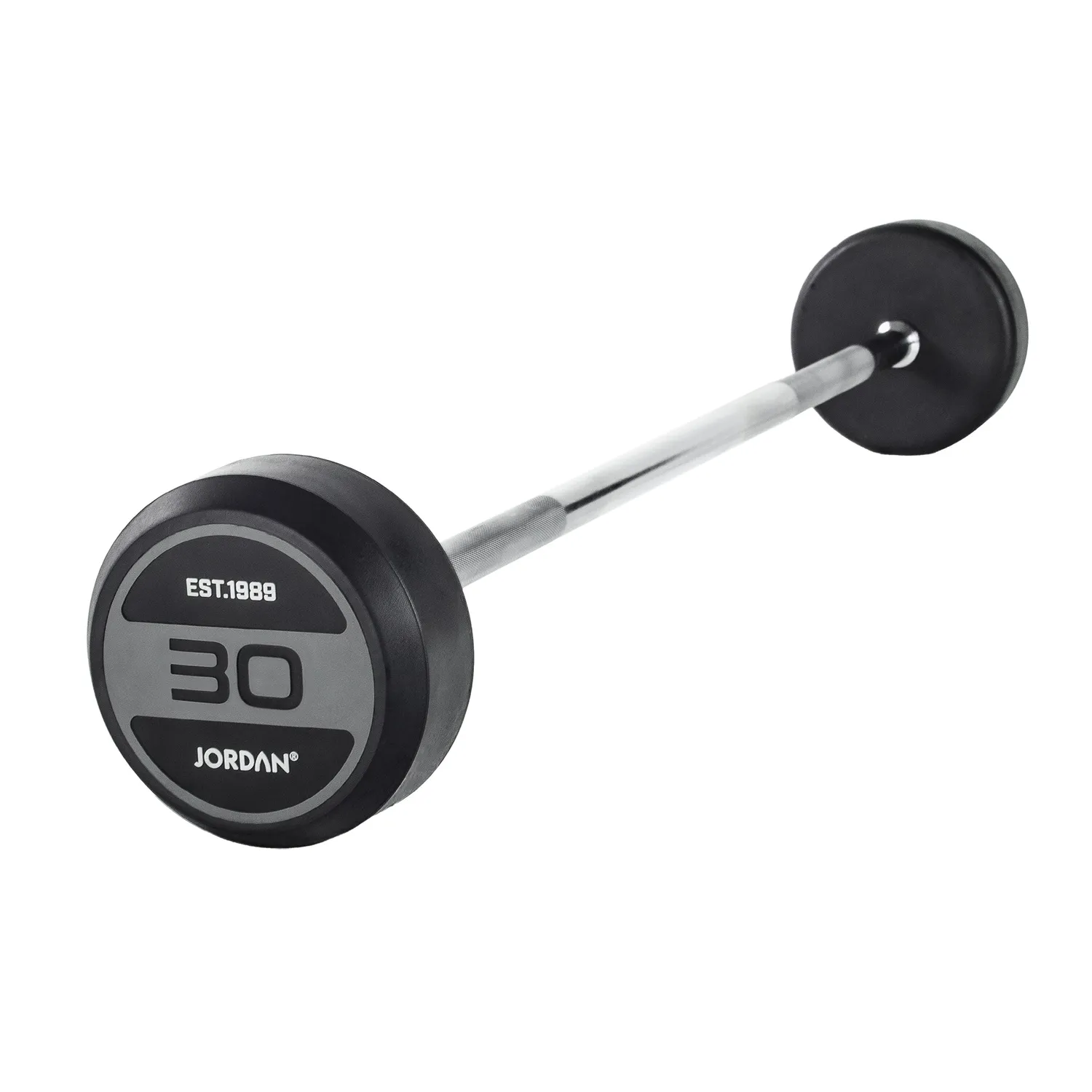 Jordan Fitness Fixed Barbells barre fixe 20 kg gris caoutchouc