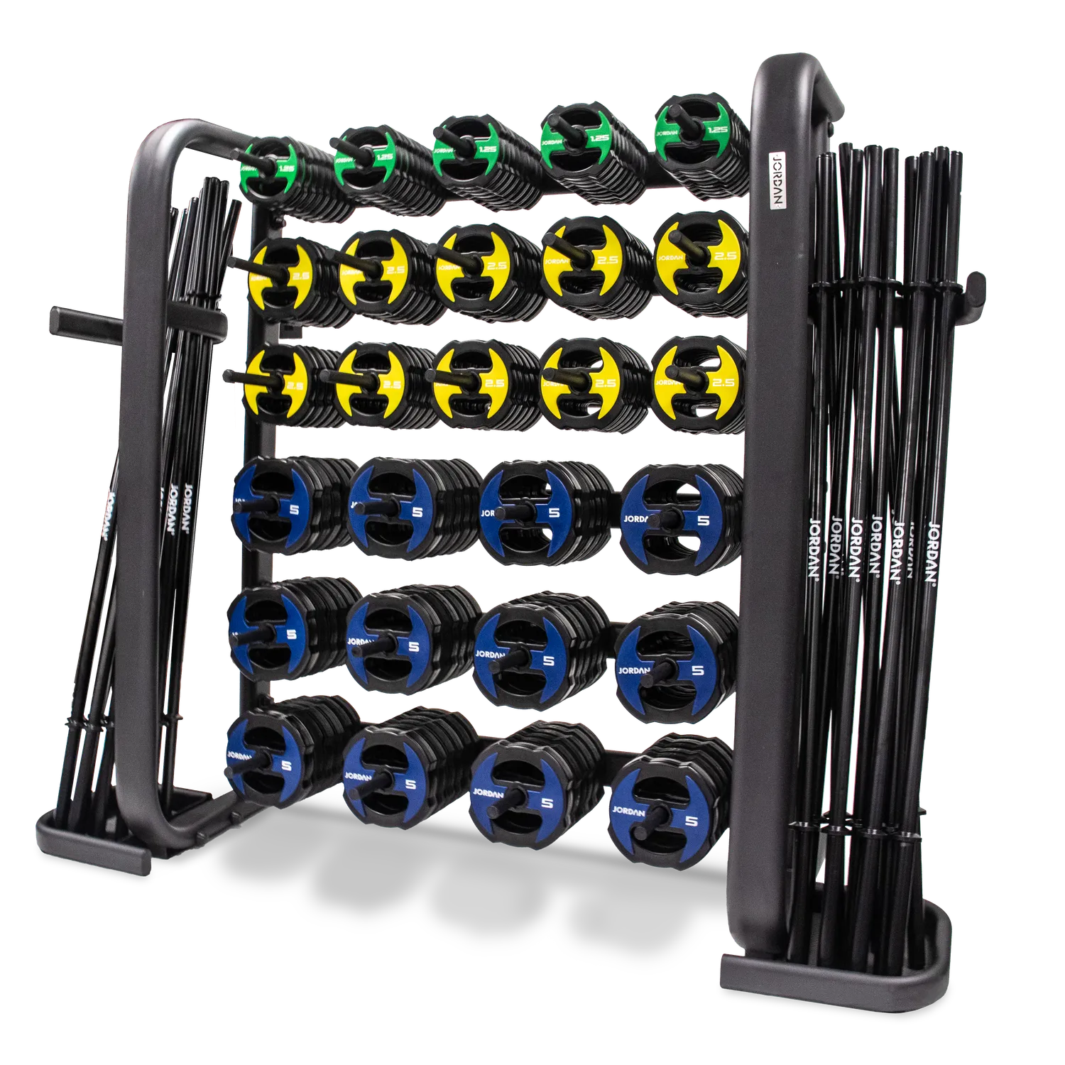 Jordan Fitness Studio Barbell Racks râtelier 30 sets noir acier