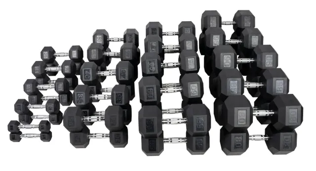 Hoist Fitness Hex haltère caoutchouc paire 2,5 lbs revêtue