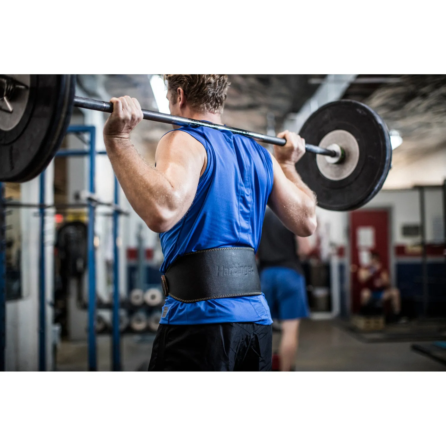 Harbinger 6" Ceinture cuir musculation marron large confort