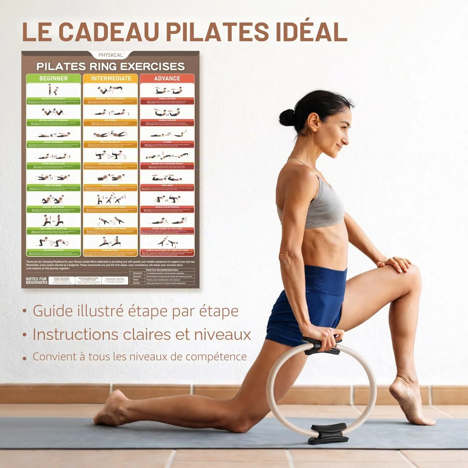 PhysKcal Anneau Pilates 38 cm nude beige fibre de verre