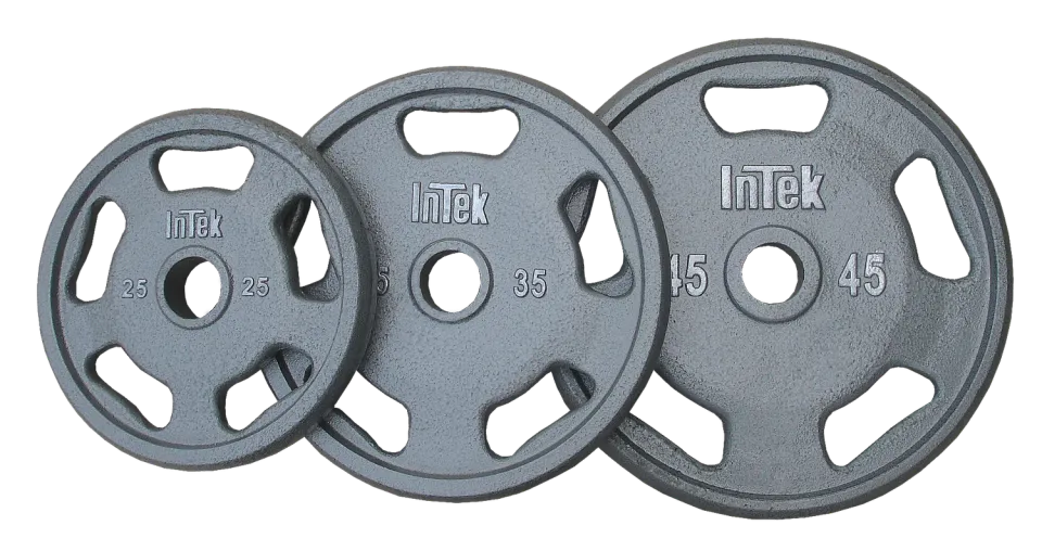 Intek Steel Olympic Plates disques acier bundle gris 160 lb