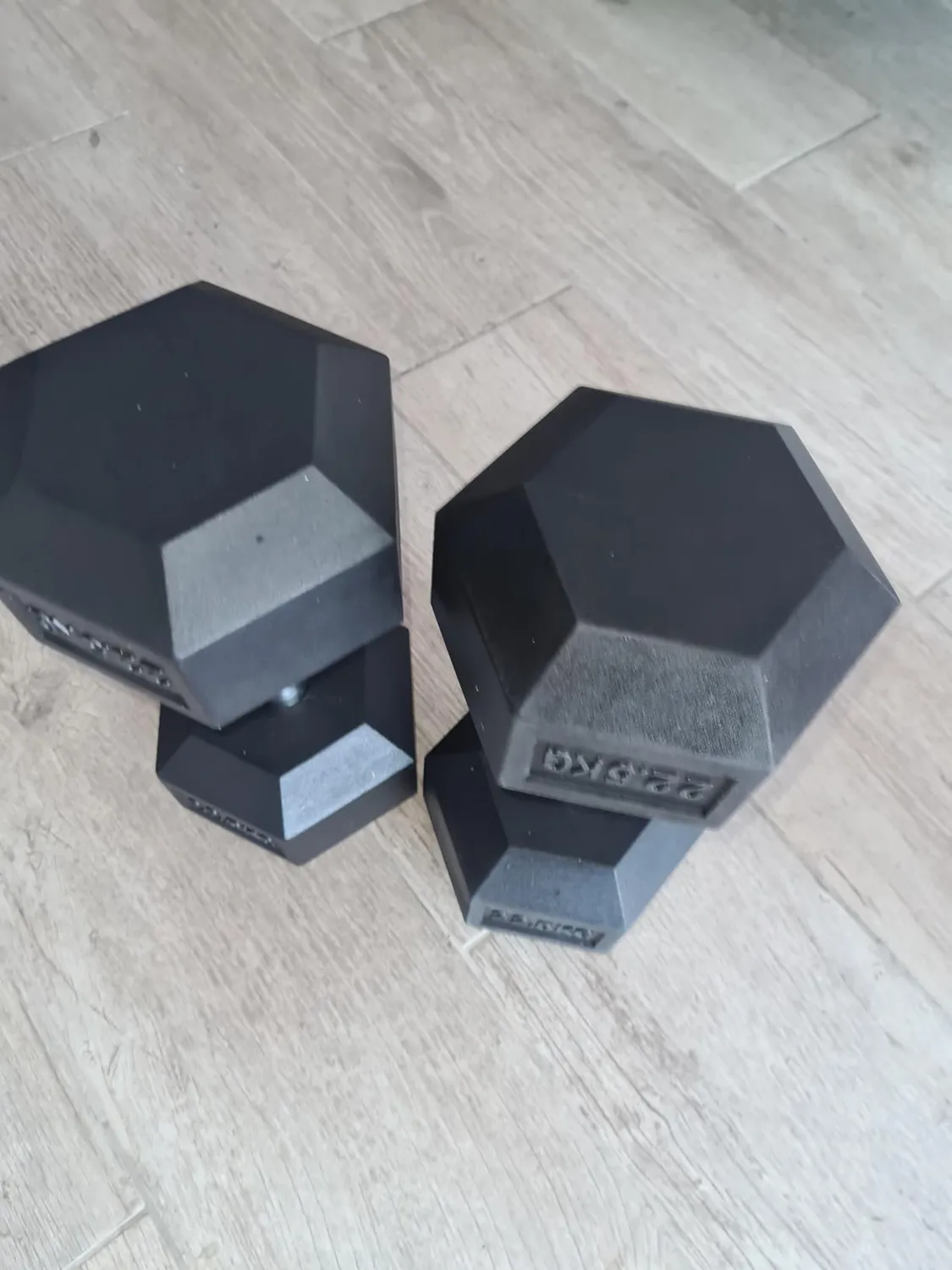 PhysKcal haltère hexagonal 12,5 kg unité inodore sol protégé