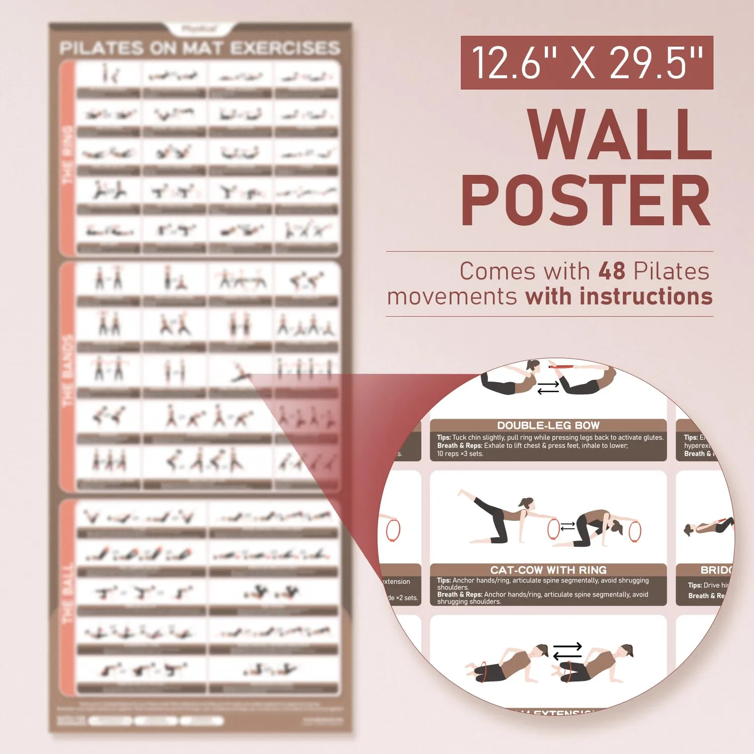 PhysKcal Kit Pilates Anneau Balle Bandes Complet