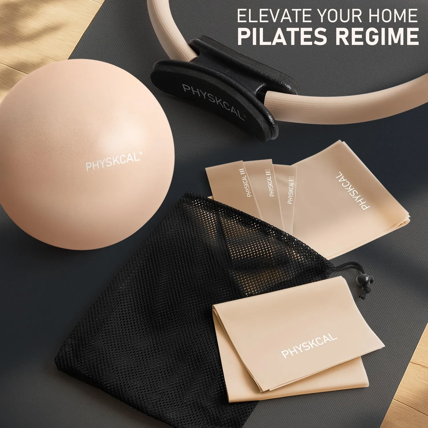 PhysKcal kit pilates beige nude 38 cm 7 pièces