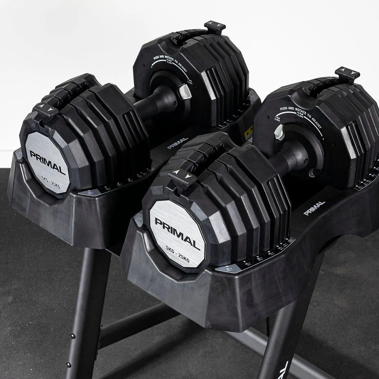 Primal 25kg haltère réglable paire sans support 15-en-1