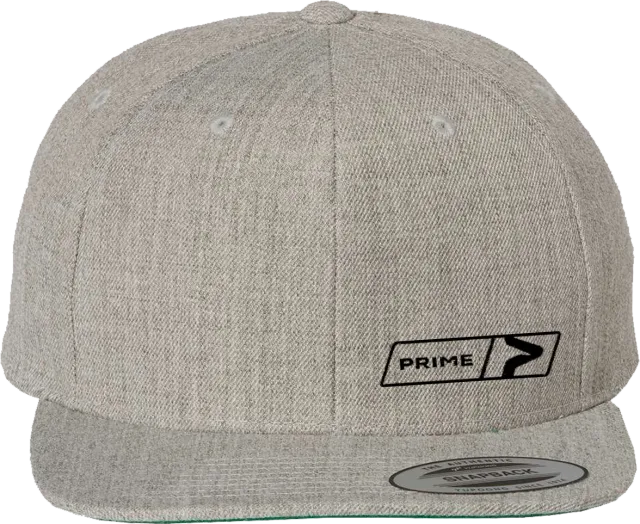 PRIME Flat Bill casquette snapback gris chiné