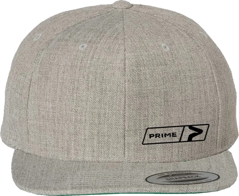 PRIME Flat Bill casquette snapback gris chiné