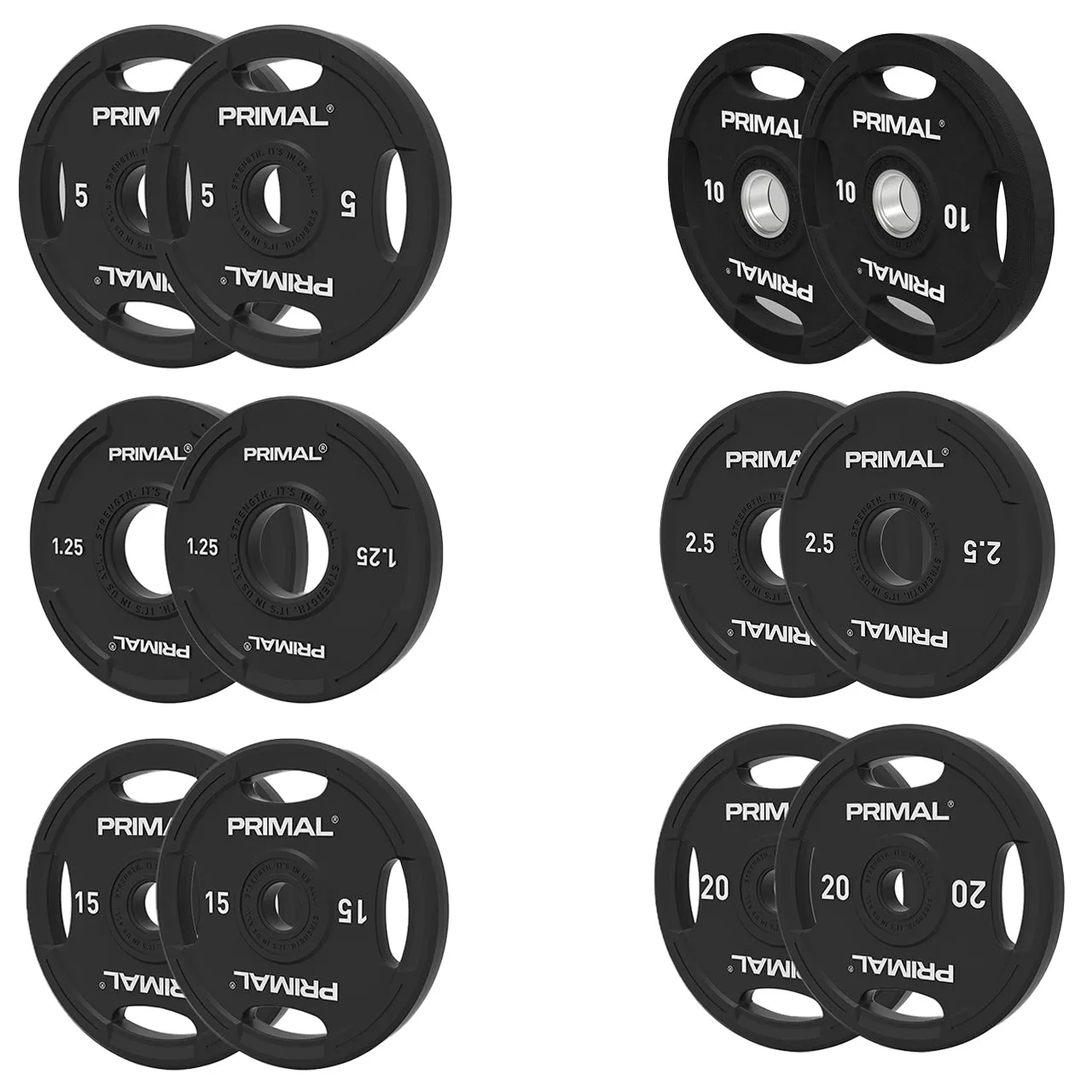 Primal Performance disques olympiques caoutchouc set