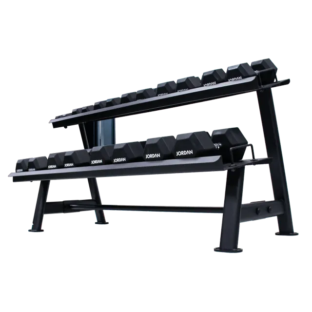 Jordan Hex Rack Haltères 2 Niveaux 10 Paires Noir Acier