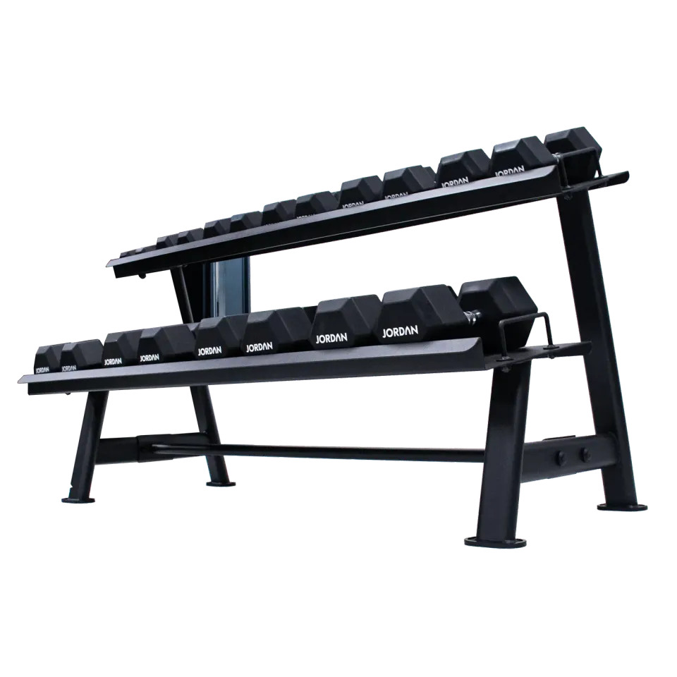 Jordan Hex Rack Haltères 2 Niveaux 10 Paires Noir Acier