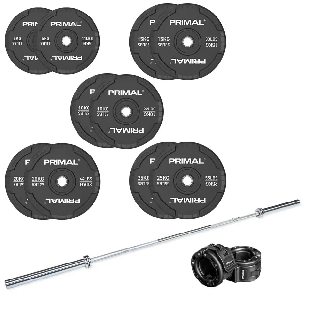 Primal Black Bumper disques 100 kg caoutchouc