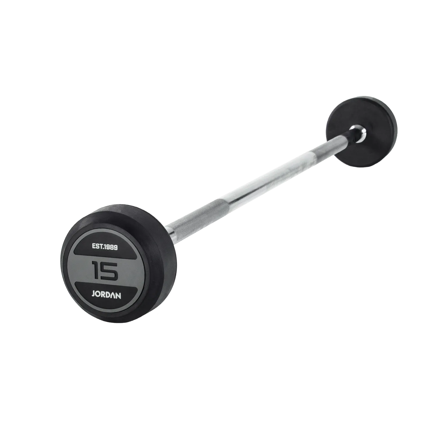 Jordan Fitness Fixed Barbells barre fixe 20 kg gris caoutchouc