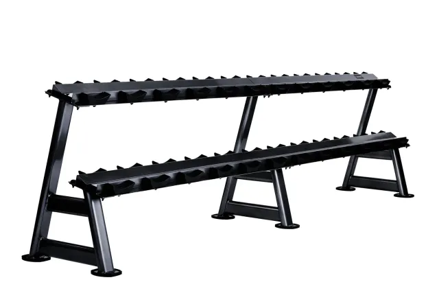 Jordan Fitness Dumbbell Rack support 12 paires 2 niveaux noir