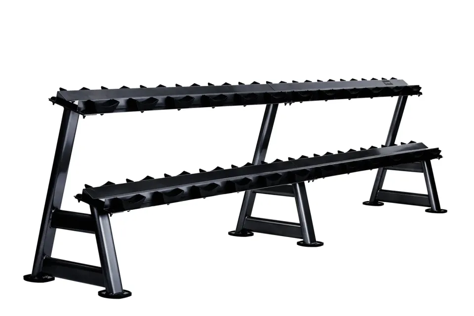 Jordan Fitness Dumbbell Rack support 12 paires 2 niveaux noir
