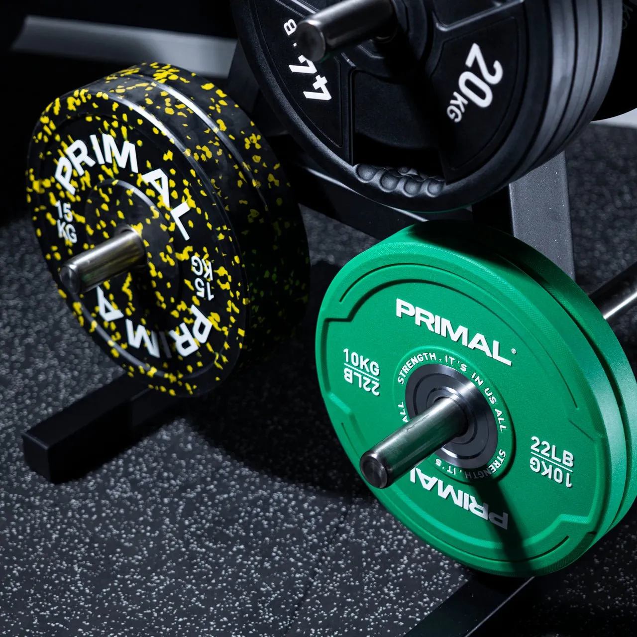 Primal Performance arbre disques 9 plots olympiques 43 kg