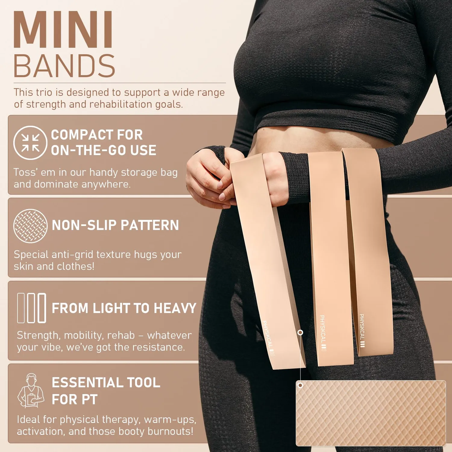 PhysKcal kit pilates beige nude 38 cm 7 pièces