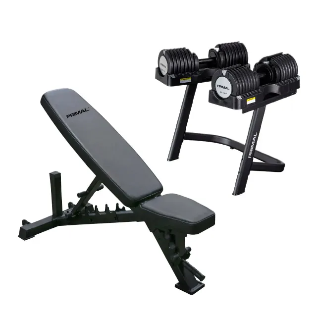 Primal Personal Series pack haltères réglables 34 kg + banc