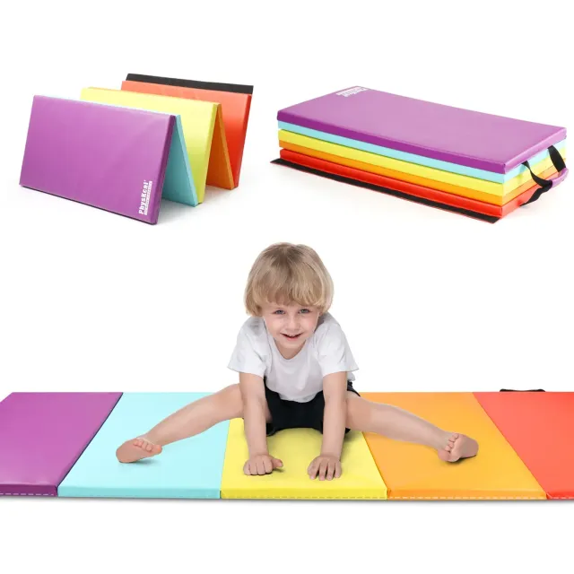 PhysKcal Tapis Exercice Pliable 195 cm 5 Panneaux Épais