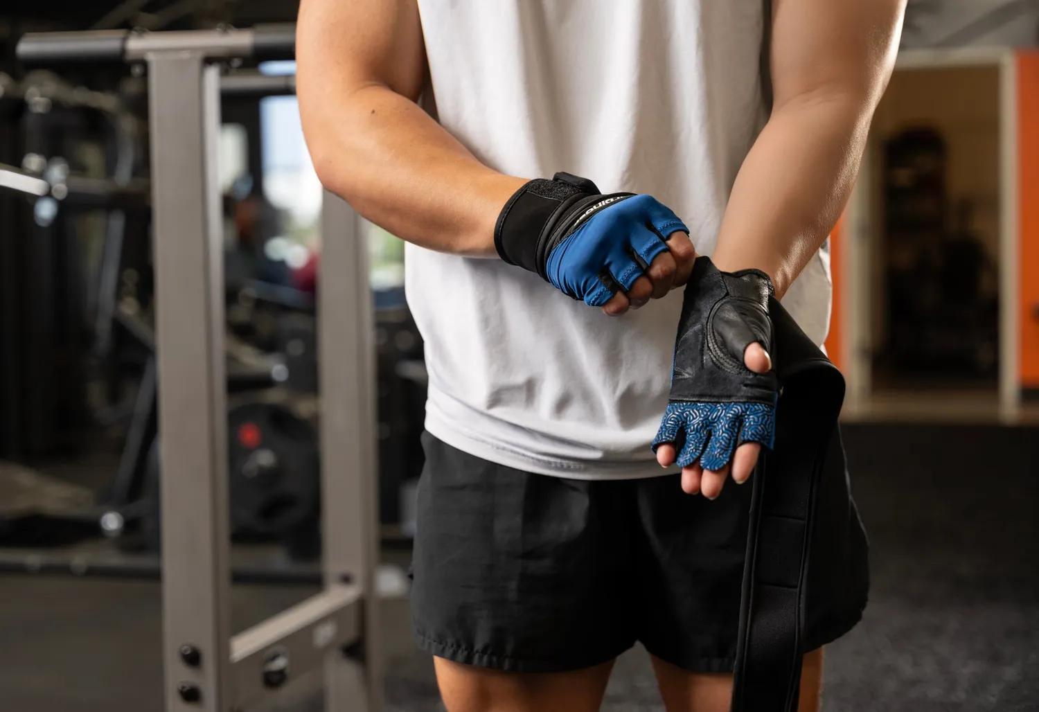 Harbinger Training Grip Wristwrap Gants Musculation Bleu
