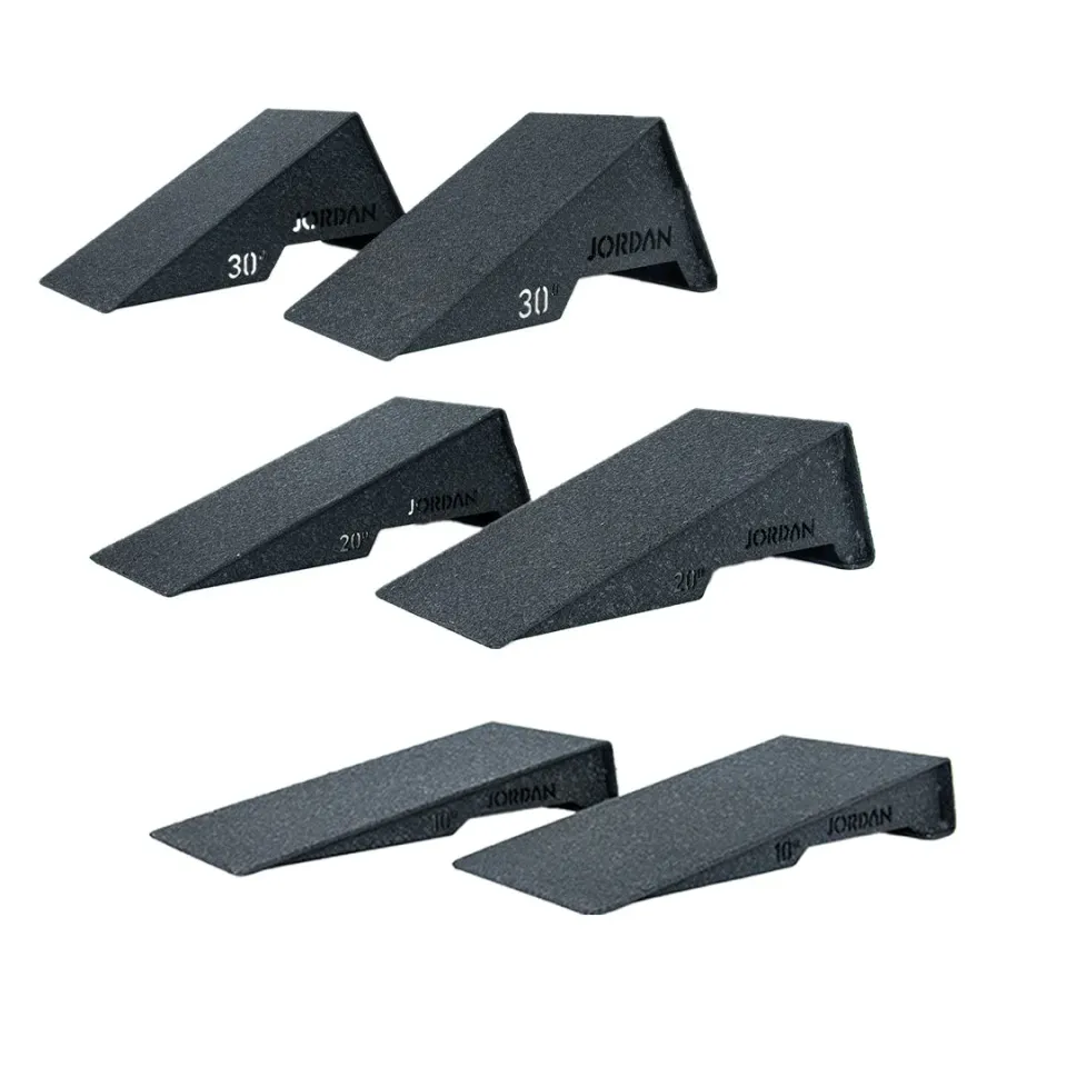 Jordan Fitness Squat Ramps Paire 10 Degrés Acier Talons Surélevés