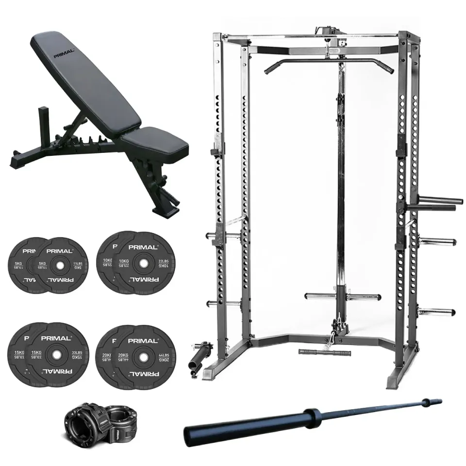 Primal Personal Pack home gym rack tirage + banc + barre