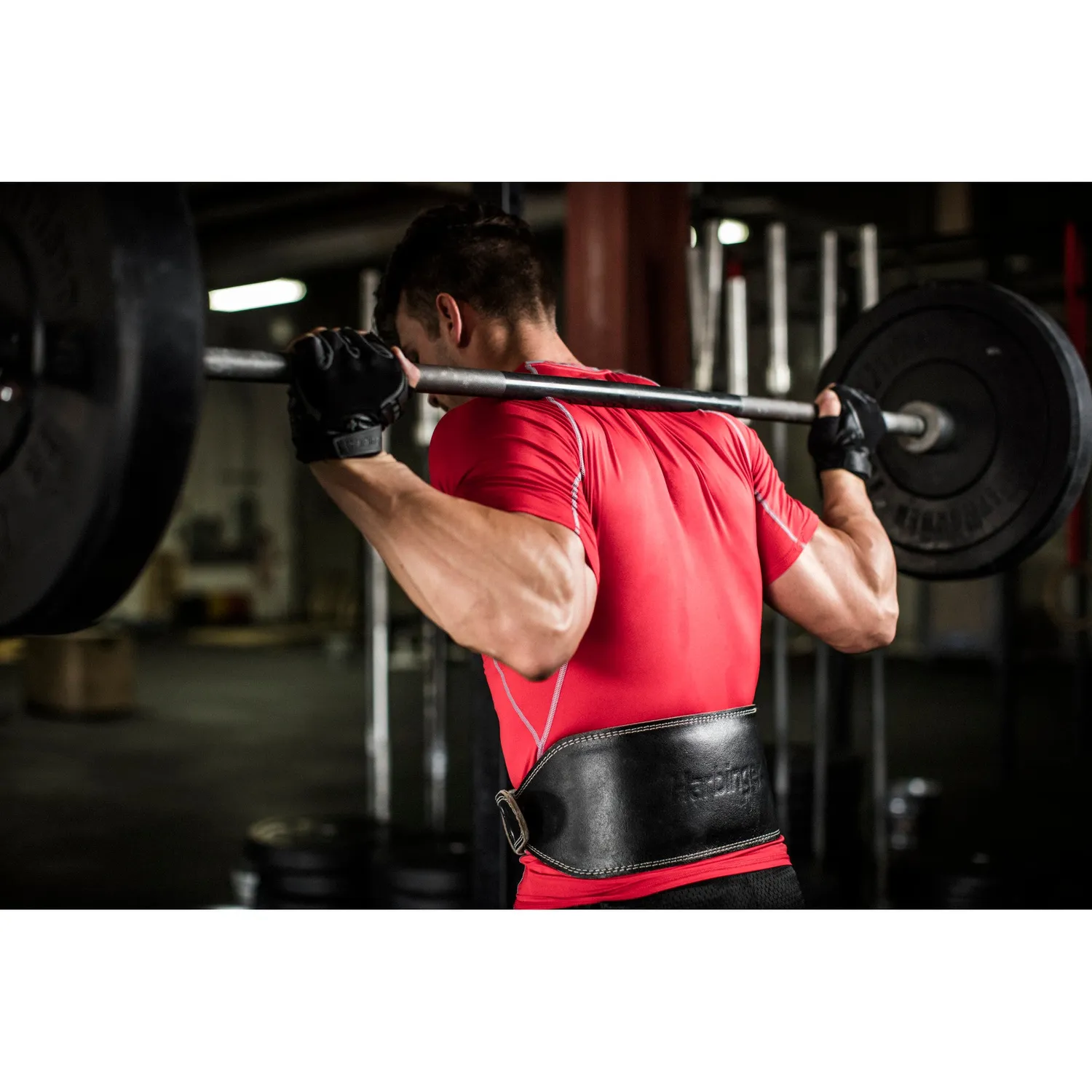 Harbinger 6" Ceinture cuir musculation marron large confort