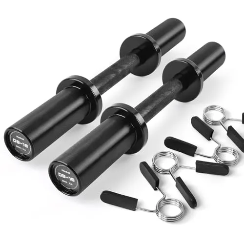 PhysKcal barres haltères olympiques 16" lot de 2 + clips
