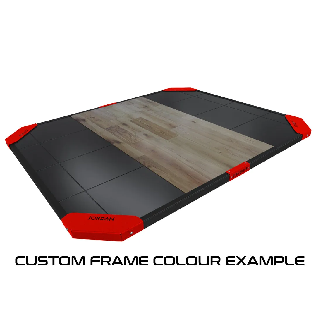 Jordan Olympic plateforme haltérophilie chêne gravée laser